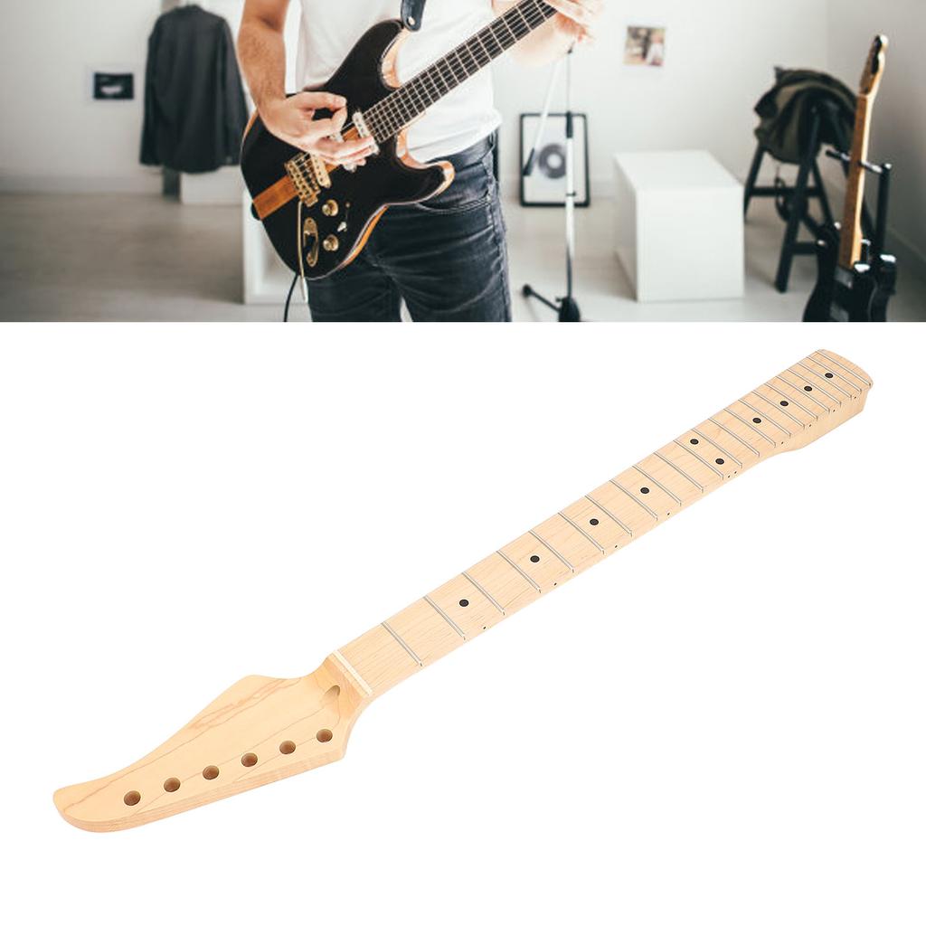 Guitar Neck Maple 22 Fret with Position Markers for ST Electric Guitar Replacement Bolted Type