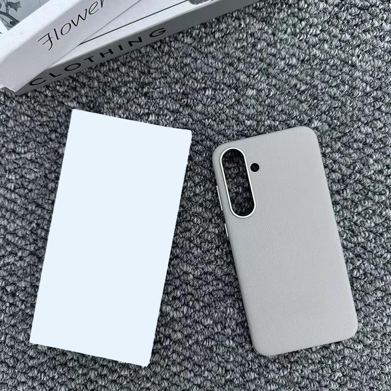 

Minimalist Luxury Leather Wireless Charge Phone Case for Samsung Galaxy S25 Ultra Plus Matte Shockproof Full Protective Cover Galaxy S25 Ultra