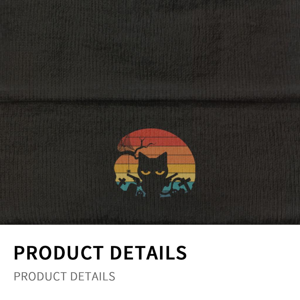 Pew Pew Madafakas tricot chapeau bonnet automne hiver chapeaux chaud hip-hop chat avec des armes à feu casquette unisexe femmes cadeau