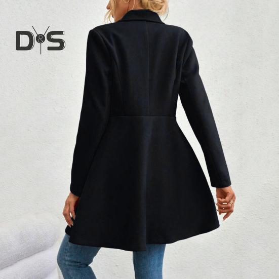 Damen Mittellanger Mantel, Winddichter Mantel mit Reverskragen für Damen, Warme, Stilvolle Oberbekleidung für Frühling und Herbst