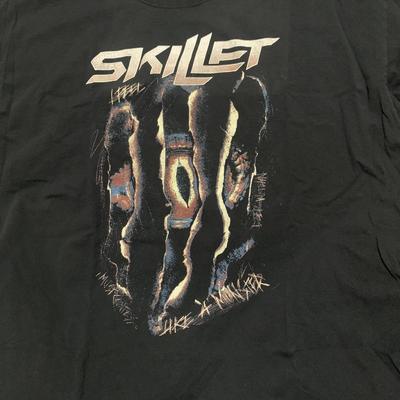 Skillet Band Dárek Pro Fanoušky Černé Tričko Bavlna Plná Velikost DN46 Unisex Tričko