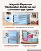 VEVOR Steel Tool Box with 3 Drawers Portable Metal Toolbox Heavy Duty Blue, for Garage Workshop Repair Shop Workbench, Magnetic Design