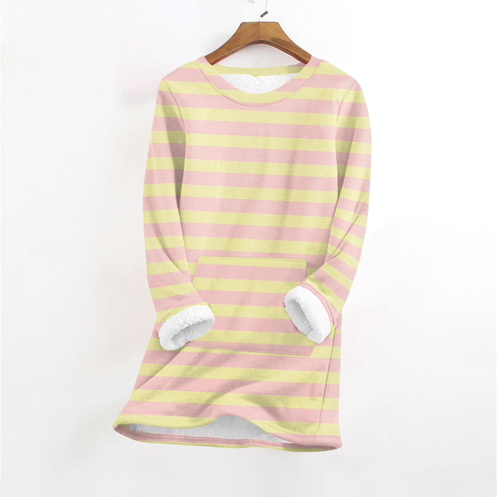 

Женский модный плюшевый теплый пуловер с принтом, круглым вырезом и длинными рукавами XL