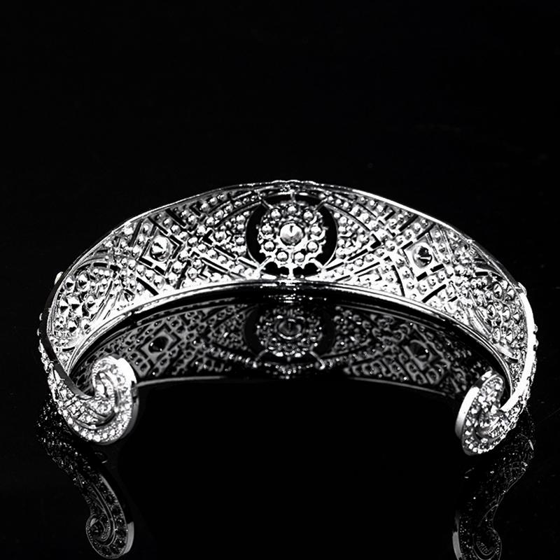 1Pc Crystal Hair Band Wedding Beautiful Alloy Silver Crown Rhinestone Bridal Tiara