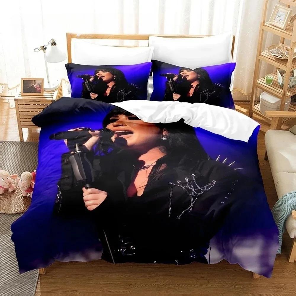 

Demi Lovato Bedding Set Single Twin Full Queen King Size Bed Set Aldult Boys Bedroom Duvet Cover Sets 3D Print EU Single(135*200cm)3pcs