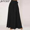 BITCED Women's Fashion Casual Solid Color Print Pants & Capris