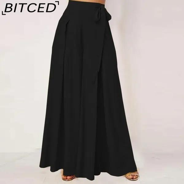 BITCED Women's Fashion Casual Solid Color Print Pants & Capris