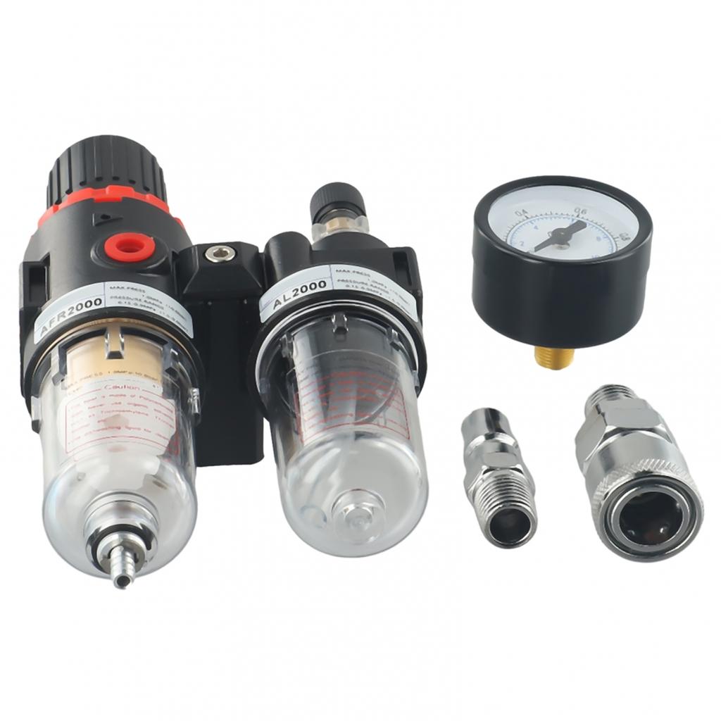 Olejový filtr vzduchového kompresoru odlučovač vody regulátor AFC2000 nástroj manometr airbrush