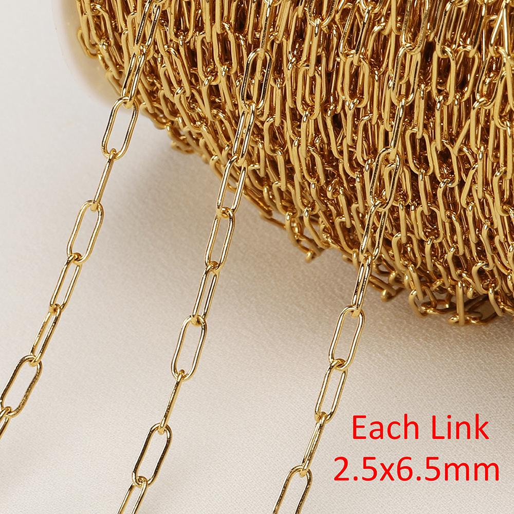 No Fade 2Meters Stainless Steel Link Chains for Jewelry Making DIY Necklace Bracelet Chain Accessories Beaded Chain Wholesale