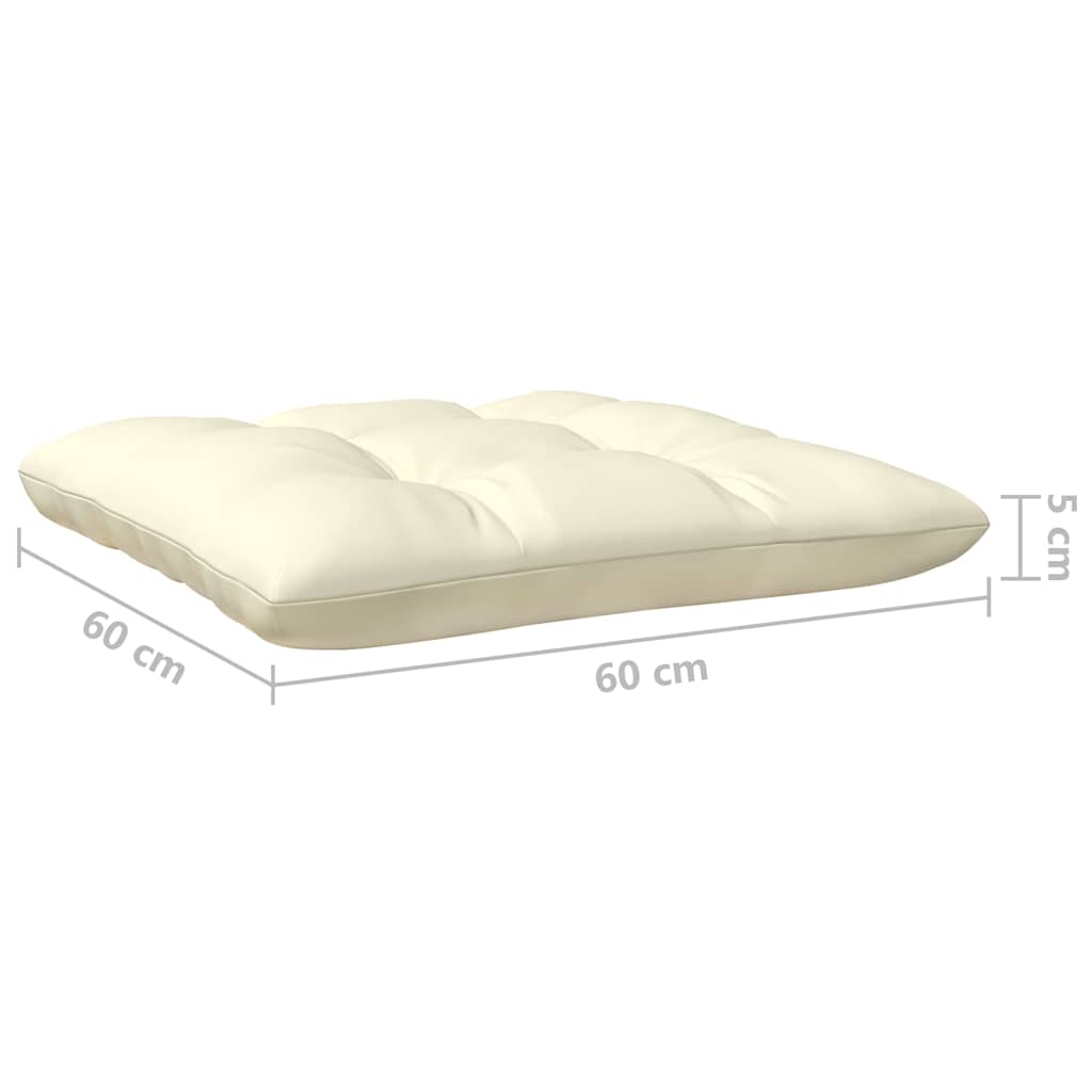 Vidaxl 2-Seater Garden Sofa with Cream Cushions, Pine Wood