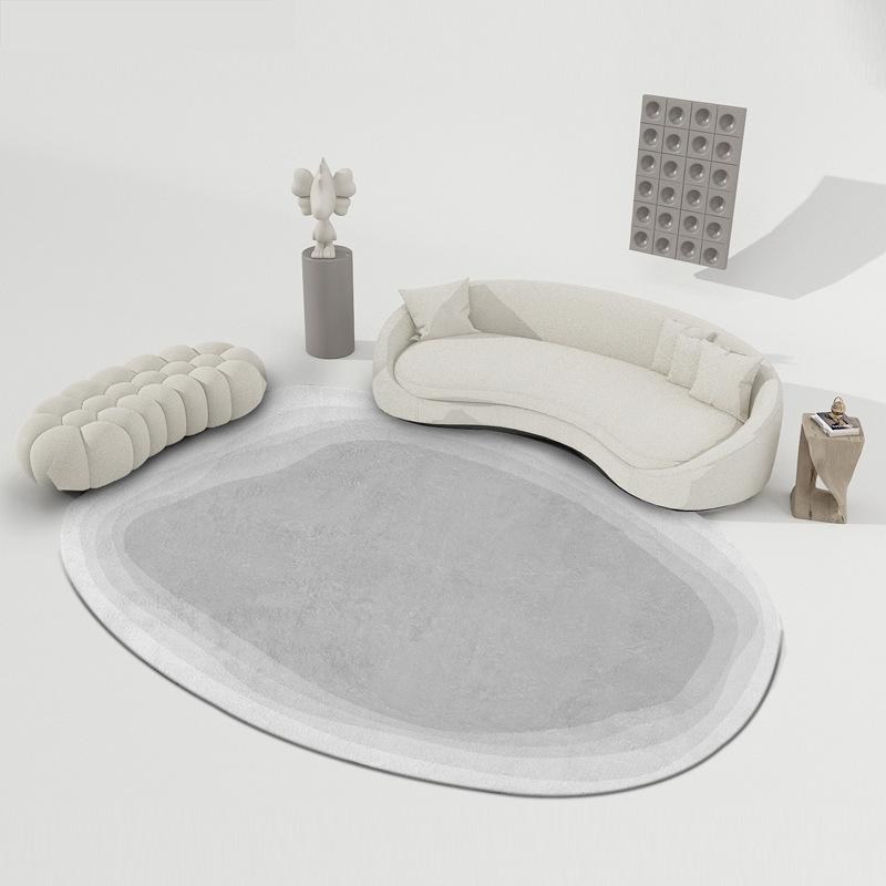 Wabi-sabi Wohnzimmerteppich Leichter Luxus Geformt Große Fläche Schlafzimmer Bettdecke Zuhause Weicher Imitations-Kaschmirteppich