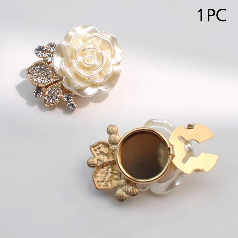 1PC Accessories Wedding Button Decoration Gift Jewelry Electroplating Rose Shape Rhinestone Cufflinks Exquisite 30/40x17mm