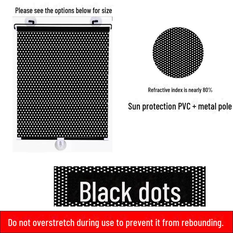 Retractable Suction Cup Car Sunshade & Home Window Roller Blinds