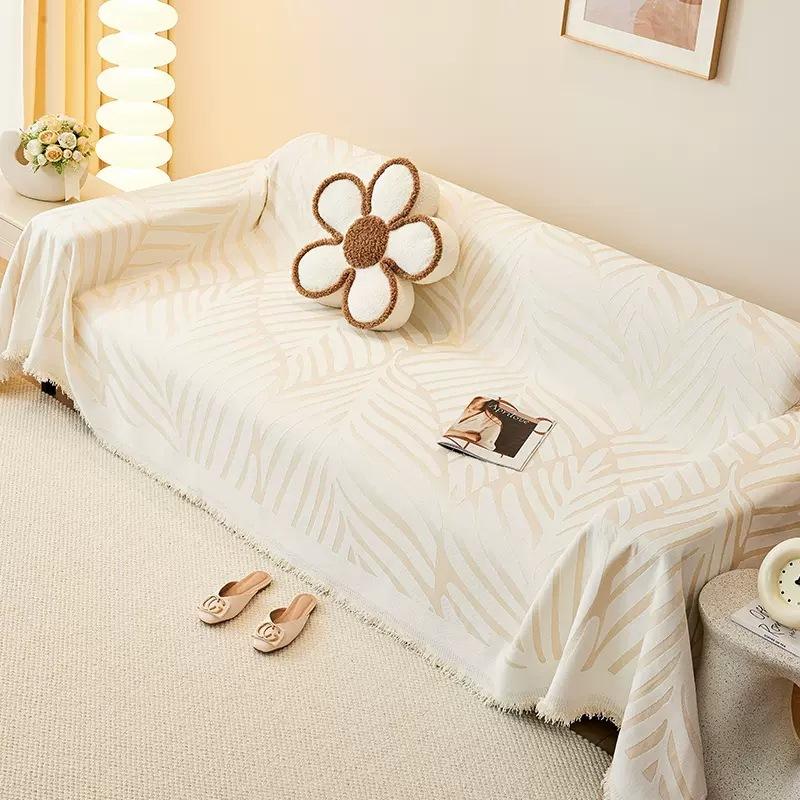 

1 шт. Подушка для дивана из шенилла Four Seasons, универсальная противоскользящая и пылезащитная подушка для сиденья, минималистичный чехол для дивана, тканевое одеяло 1seater 180x130cm