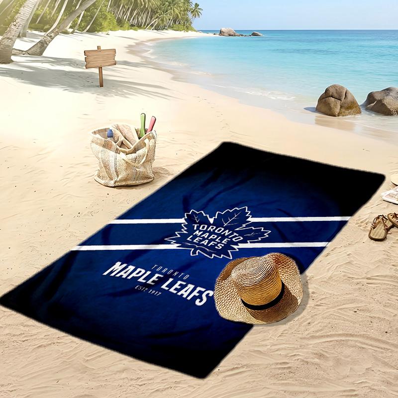 Asciugamano da Spiaggia Stampa Toronto Maple Leafs Morbido Portatile Asciugatura Rapida?Asciugamano Asciutto Per Piscina Vacanza Estiva Sport all'Aperto