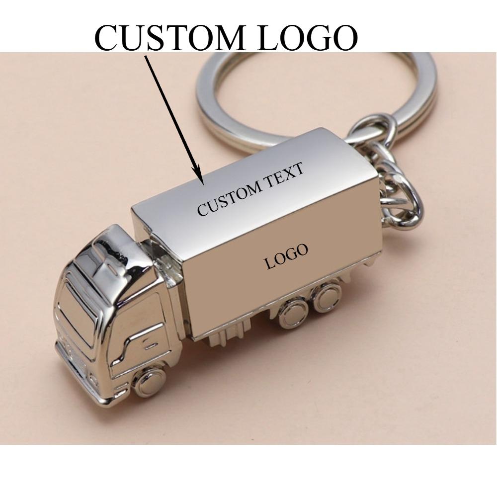 Creative Truck Style Model Keychain Fashion Metal Car Key Chain Custom Silver for Men Bag Keyring Ring Accessorie Gift