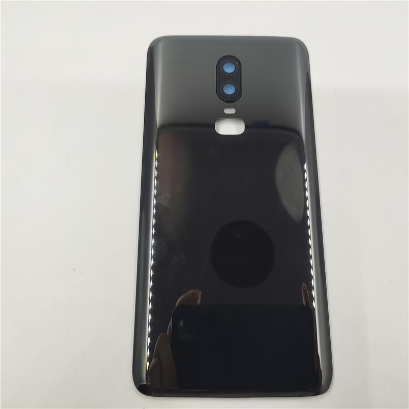 Glass Back Door Lid For OnePlus 6 Battery Cover Rear Housing Shell Panel With Camera Lens Adhesive Sticker