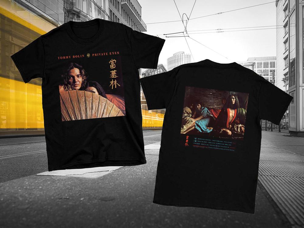 

2 sides PRIVATE EYES and TOMMY BOLIN Shirt Black Unisex Size S-5XL LI494 Unisex T-Shirt XXXXL