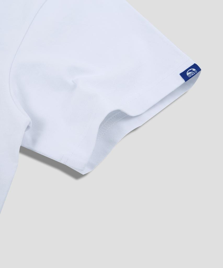 DOLPHIN WAVE APPAREL Dolphin Loose Crop Short Sleeve T-Shirt White