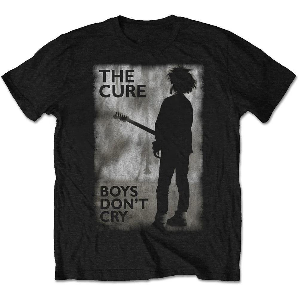 Хлопковая футболка с принтом The Cure Boys Dont Cry Готическая Пост-панк Уличная одежда Унисекс С круглым вырезом С коротким рукавом 3XL