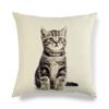 Cartoon Cat Pattern Series Super Soft Cotton and Linen Material Pillow Cover for Home Sofa Decoration Pillow Cover