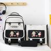 Primary School Student Schoolbag Cute Cartoon Backpack Simple Lightweight Backpack Large Capacity Primary and Secondary School Three Piece Set