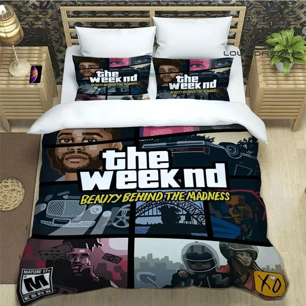 

Comforter Singer The Weeknd Printed Bedding Sets Exquisite Bed Supplies Set Bed Comforter Set Bedding Set Luxury Birthday Gift Comforter (quilt)-EU Single(135*200cm)3pcs
