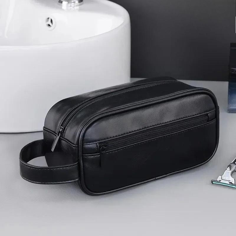 Neceser de PU para Mujer Hombre Portátil Esenciales de Viaje Bolsas de Maquillaje Impermeable Bolsa Colgante Organizador de Lavado Cosmético Bolsa con Particiones Bolsa para Cuidado de la Piel