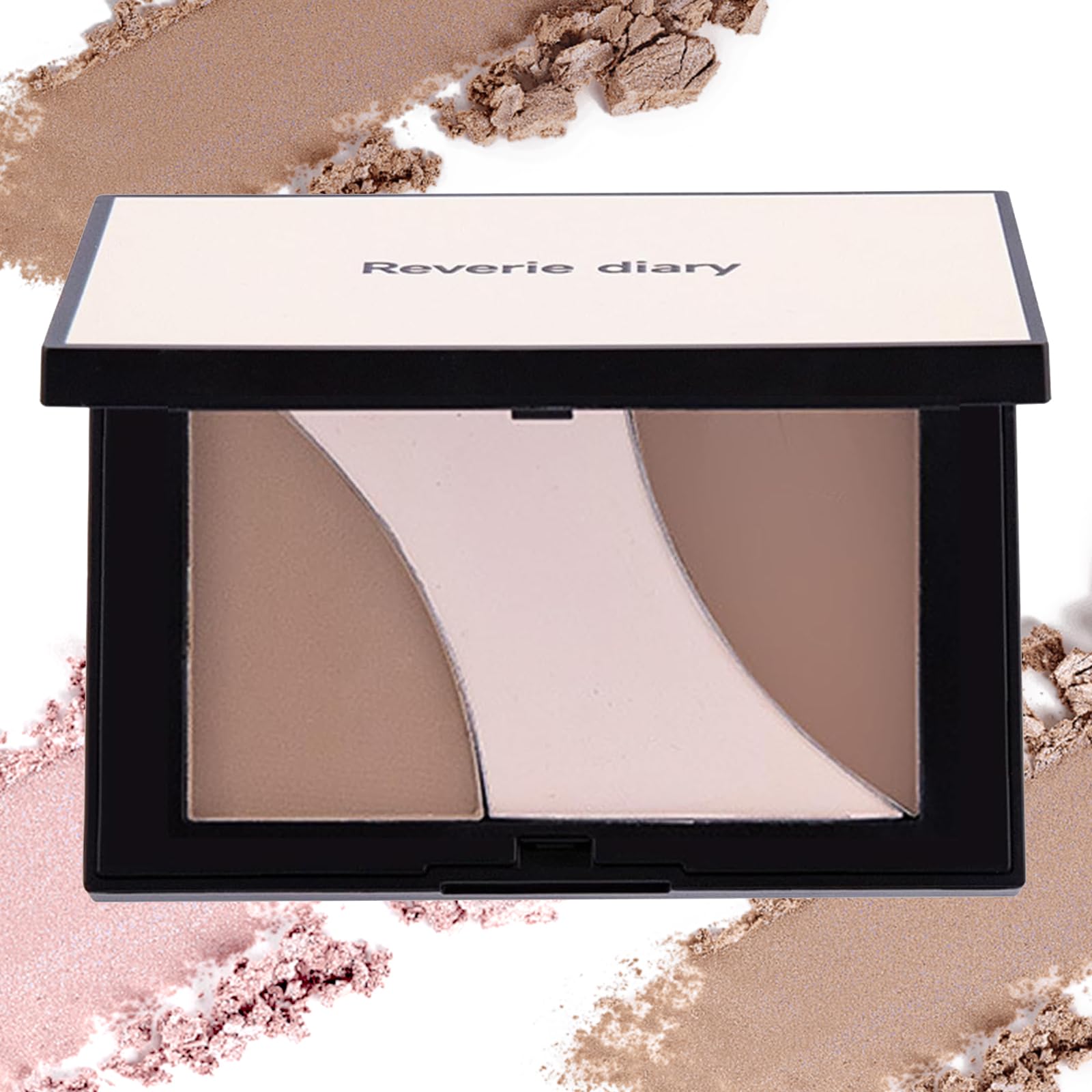 

Aopoka 3-Color Highlighting and Shading Powder for Sensitive Skin, Spot Maintenance Powder, Long-Lasting, Waterproof Face Makeup Tool Set (#01)