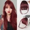 Peluca con flequillo frontal natural para mujer, postizo con flequillo falso realista, invisible y sin dejar rastro
