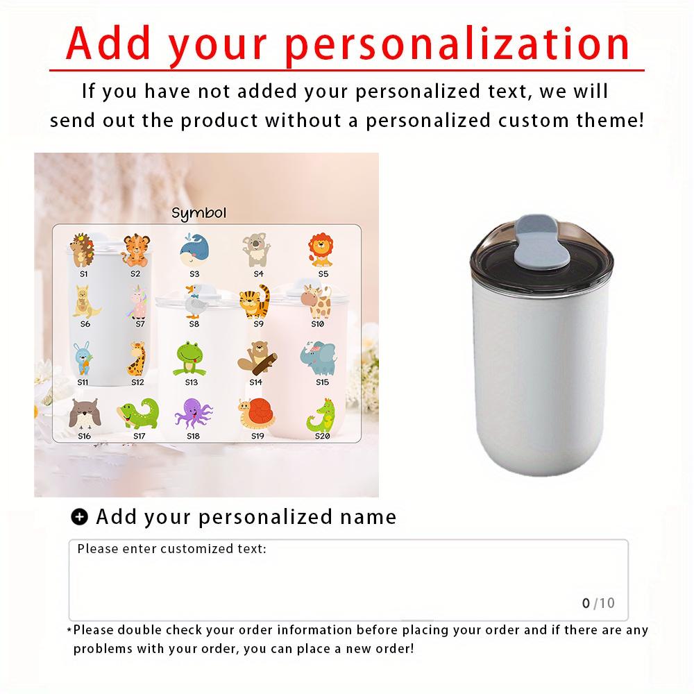 Personalized children s mugs, school water bottles with customized names, children s water bottles, cute Christmas gifts S1 белый