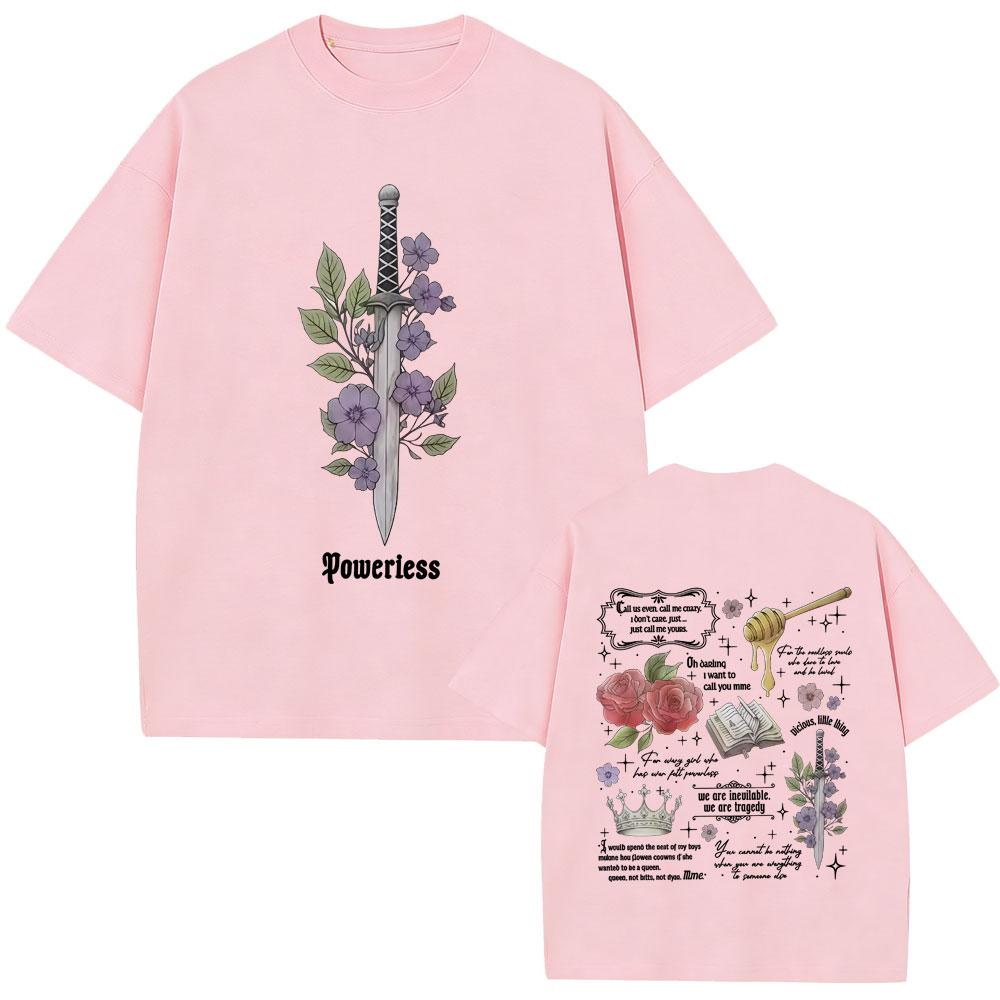 Machtloses Bücherwurm Grafik T-Shirt Kai Azer Ich Liebe Dich Ro Unisex Zitate T-Shirts Unisex Damenbekleidung Mode Y2k Ästhetik T-Shirts