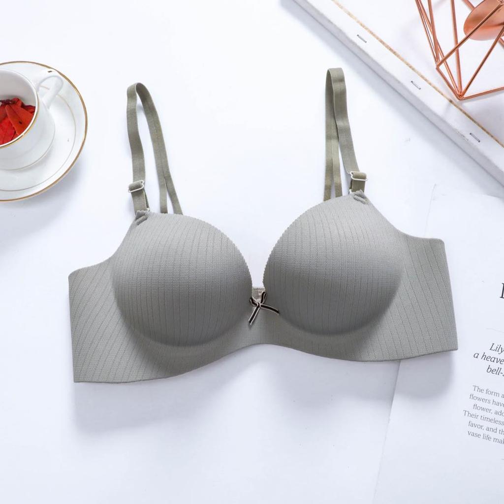 Flarixa Striped Comfortable Underwear Women's Seamless Push Up Bra Without Bones Sexy Low Cut Lingerie Female Strapless Bras Top
