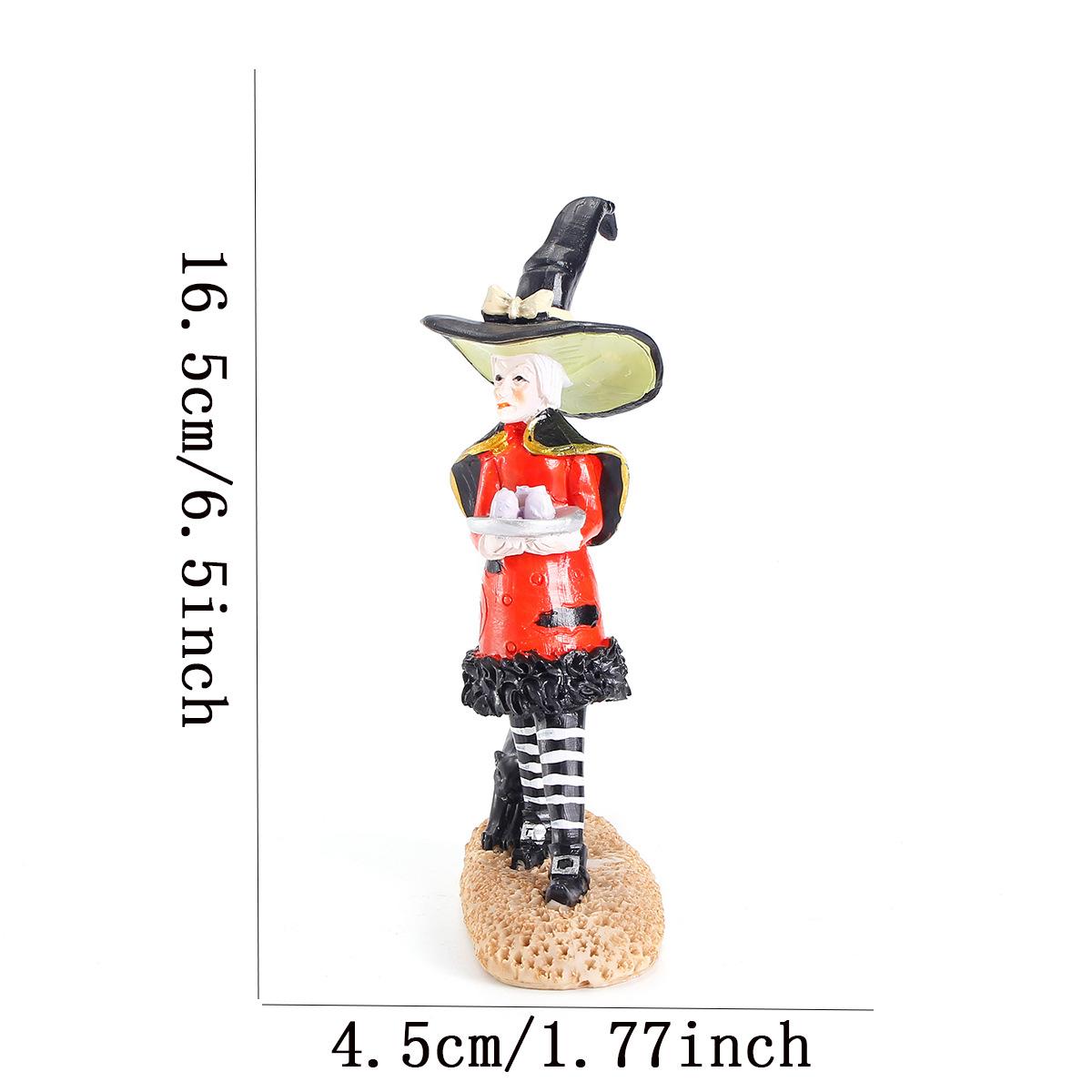 

Halloween new witch doll resin ornament, office bedroom desktop charming doll decoration ornament