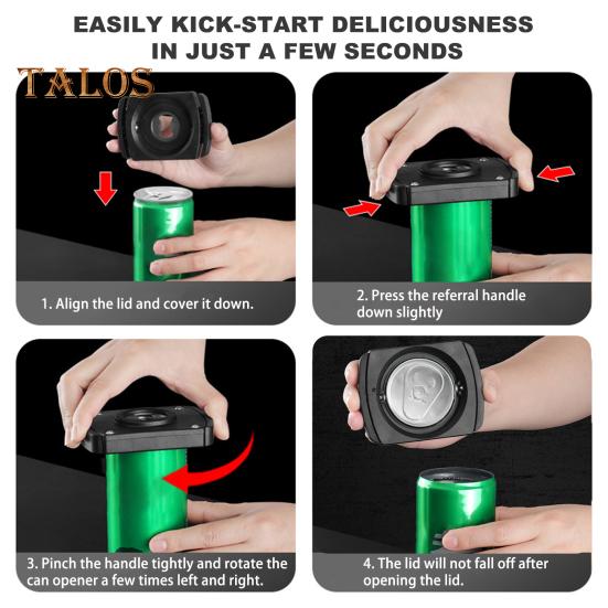 Flaskeåpner i rustfritt stål Multi-Purpose Kraftig bokslokkfjernerverktøy for brus Øl Vin Enkel å bære Kjøkken Gadget