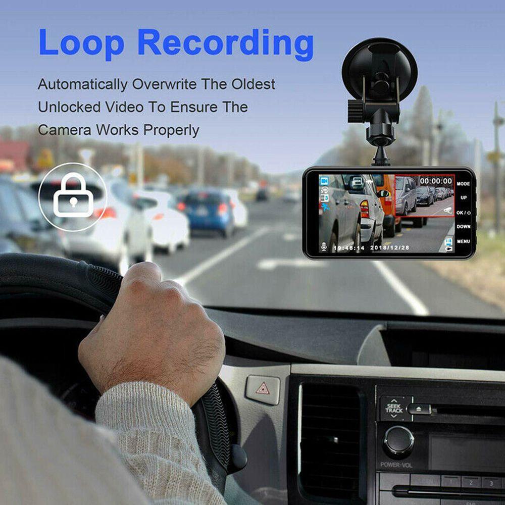 4 2.5D 1080P Dual Lens Car DVR Video Recorder Dash Cam Smart G-Sensor Rear Camera 170 Degree Wide Angle Ultra Utor28 HD Resolution