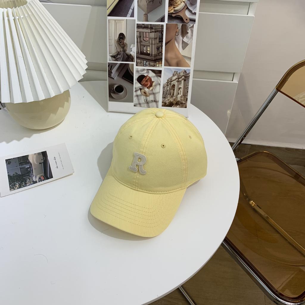 New Embroidery Letter R Baseball Cap Summer Solid Women Ponytail Hats Men Baseball Cap Cotton Outdoor Simple Visor Casual Cap