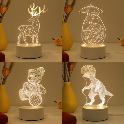 1pc Nachtlicht Kreative Acryl Schlafzimmer Nacht FÜHRTE Tisch Lampe Urlaub Event Geschenk System Geschenke