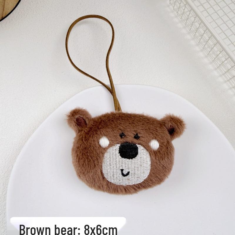 Cute Bear Plush Pendant - Name Sticker Bag Accessory & Festival Gift Ornament Original [Back Opening]
