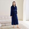 Thick Flannel Unisex Bathrobe - Plus Size, Couple's Long Nightgown Pajamas