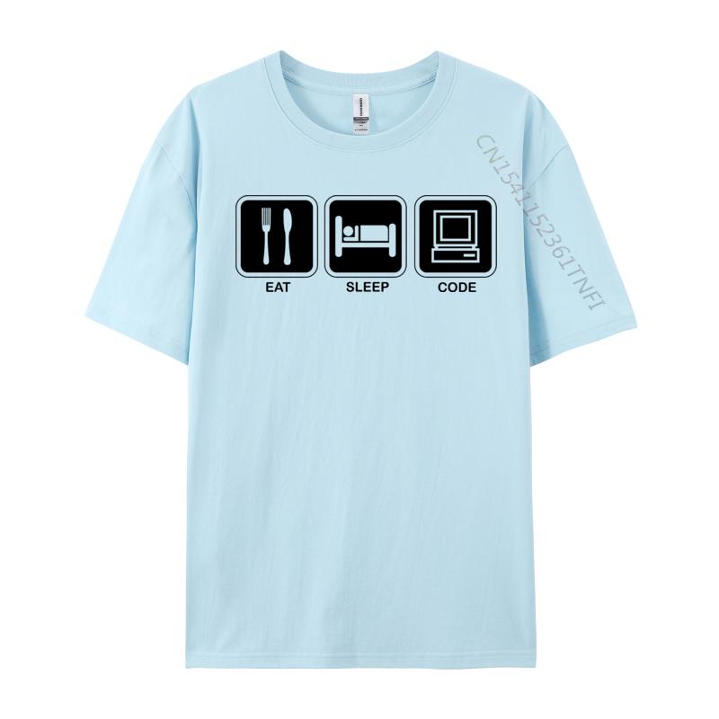 

Eat Sleep Code TShirt Design Custom Tops Code Software TShirt Cotton Mens T Shirt Funky Drop Shipping 4XL
