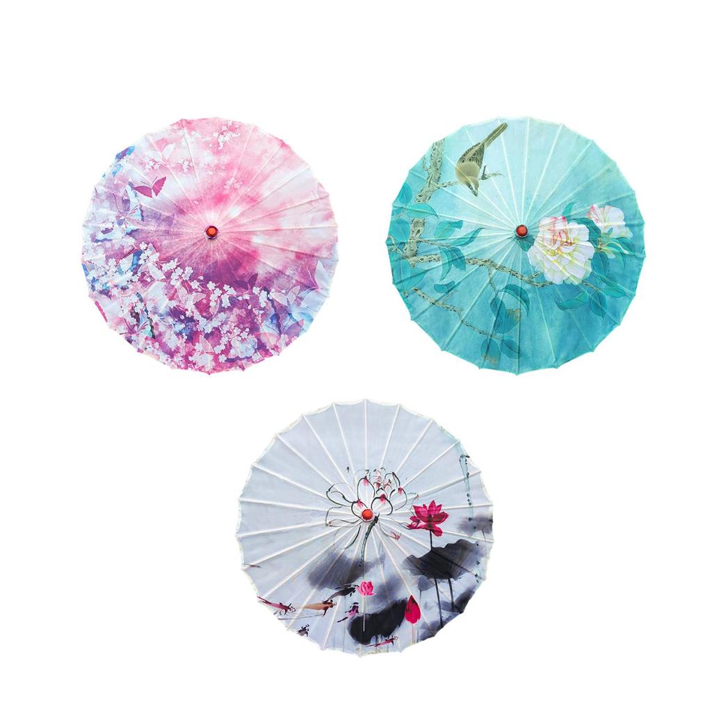 Chinese Oiled Paper Umbrella Oil Paper Umbrella Ancient Dance Umbrella for Performance Party Events Music Festivals Cosplay