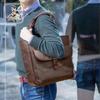 Men's Casual Tote Bag, Lightweight, A4 Size, Made In Japan, Persimmon Tannin-Dyed Canvas and Leather, One-Shoulder Bag with Multiple Pockets, Toyooka