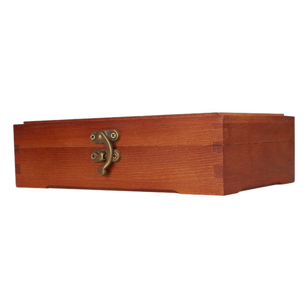 1PCS Lockable Closure Pencil Storage Case Hinged Lid Design Jewelry Organizer Box Home Decoration