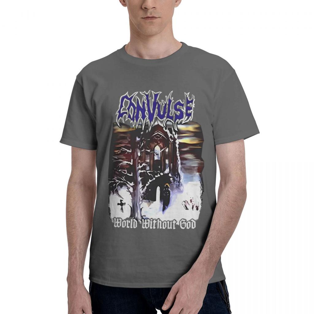 Convulse World Without God 100 Cotton Casual Breathable Confortable Man Funny Mens TShirts Mens Shirt