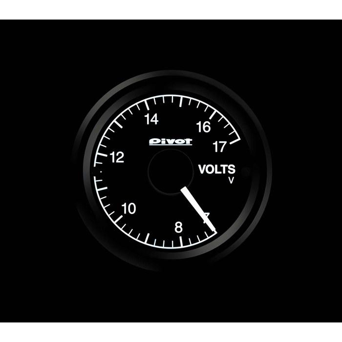 Pivot GT Gauge-52 Voltmeter White Illumination GSV-5 Small