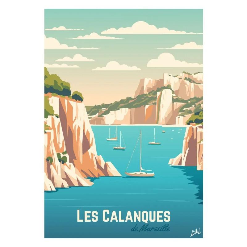 Retro France Travel Marseille Petanque Verdon Poster and Prints Canvas Painting Wall Art Pictures for Room Home Hotel Decor