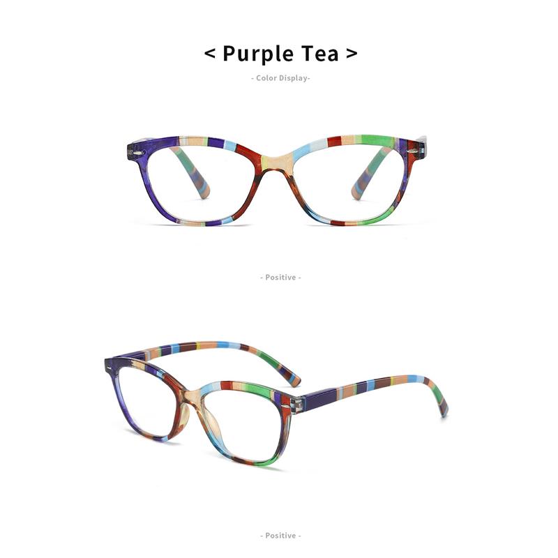 Retro Chequer Colorful Women Reading Glasses with Presbyopia Eyeglass High-Definition Anti Blue Light Men Eyewear +1.0+1.5+2.0+2.5
