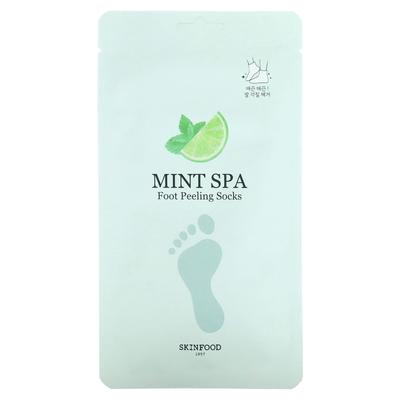 Mint Spa Fußpeeling-Socken, 2 Socken, 20G