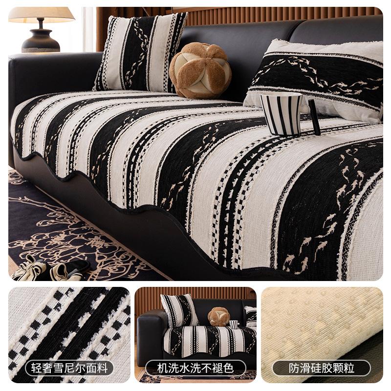 

Подушка для дивана из шенилла неправильной формы, универсальная для всех сезонов, нескользящая, высококлассный простой диван с прямым рядом, подушка для сиденья особой формы 70*70cm